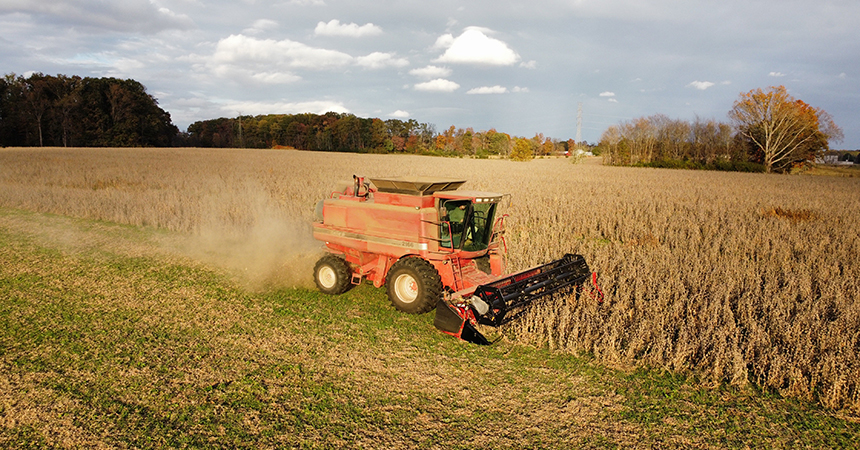harvester doing some harvesting
